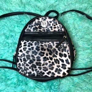 Leopard print mini backpack | Adjustable straps
